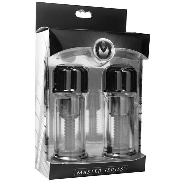 Master Series - Maxxx Power Twist Nipple Suckers (Black) - Nipple Pumps (Non Vibration) Durio.sg
