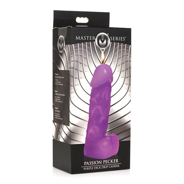 Master Series - Passion Pecker Dick Drip Massage Candle (Purple) - Massage Candle Durio.sg