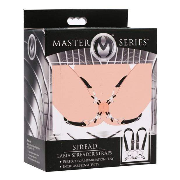 Master Series - Spread Labia Spreader with Clamps (Black) - Clitoral Clamps Durio.sg