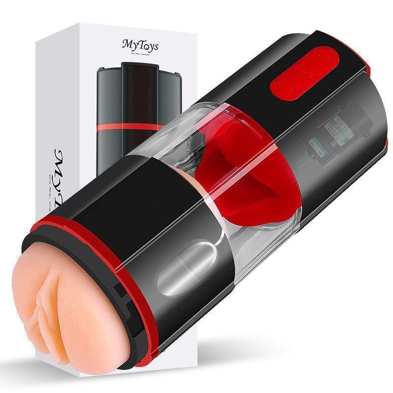 MyToys - French Kiss Automatic Vagina and Mouth Masturbator (Beige) - Masturbator (Hands Free) Rechargeable Durio.sg