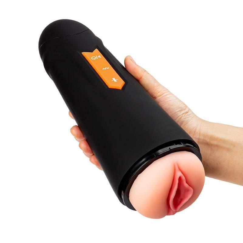 MyToys - MyFun Clamping and Vibrating Masturbation Cup (Black) - Masturbator Vagina (Vibration) Rechargeable Durio.sg