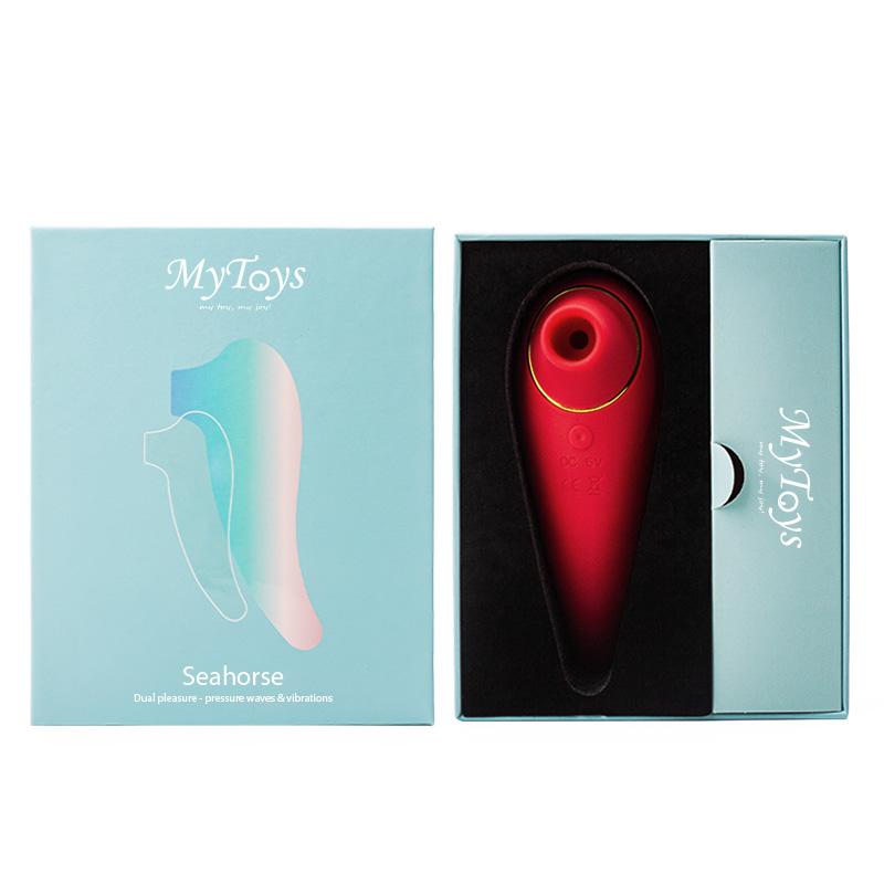 MyToys - Seahorse Dual G Spot Vibrator with Clitoral Air Stimulator (Red) - Clit Massager (Vibration) Rechargeable Durio.sg