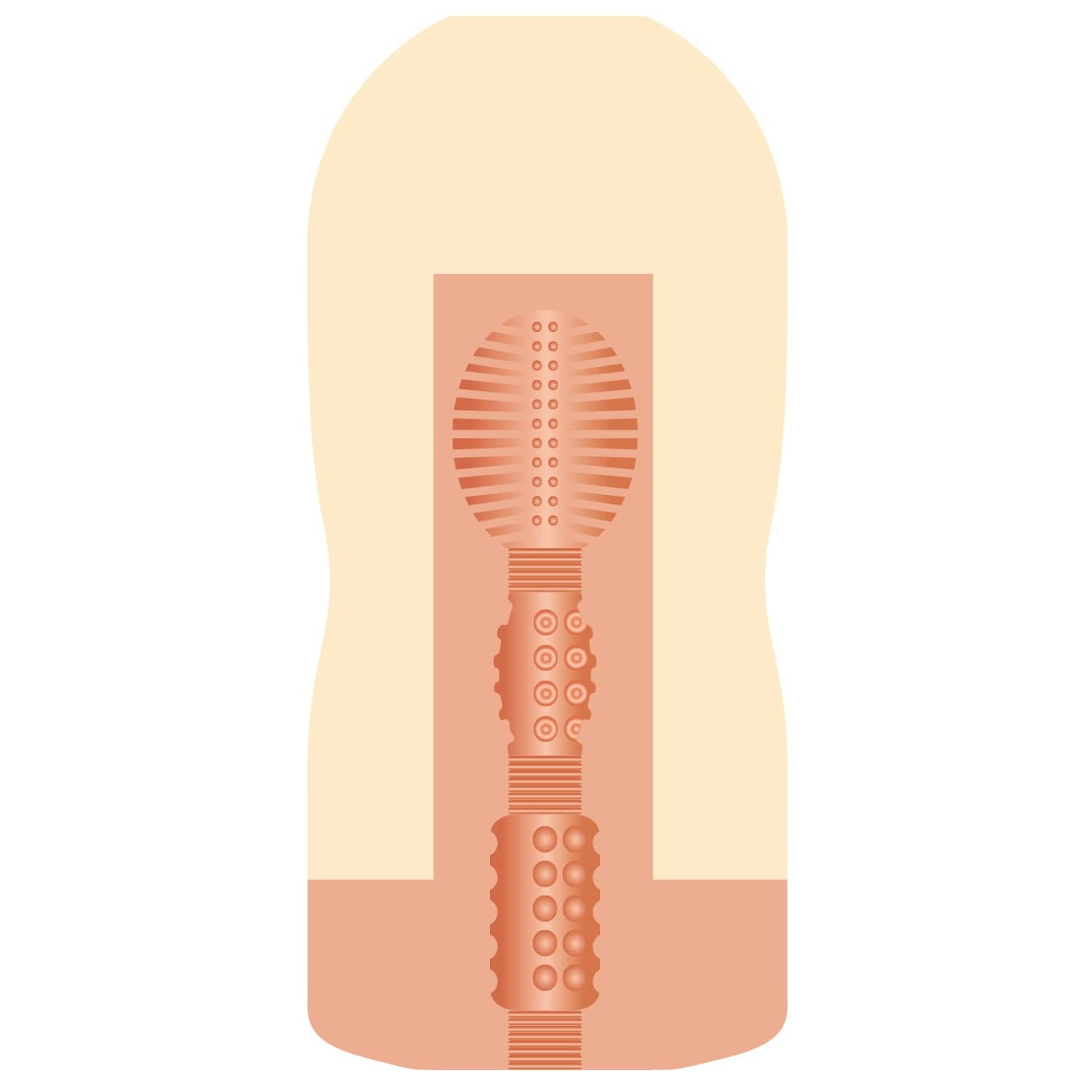 NPG - AV Ona Cup 018 Cup Masturbator Onahole Riho Fujimori (Beige) - Masturbator Non Reusable Cup (Non Vibration) Durio.sg