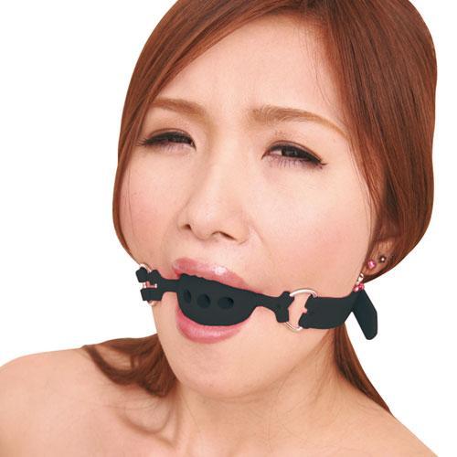 NPG - Captive Premium Kuchimari Ball Gag Medium (Black) - Ball Gag Durio.sg