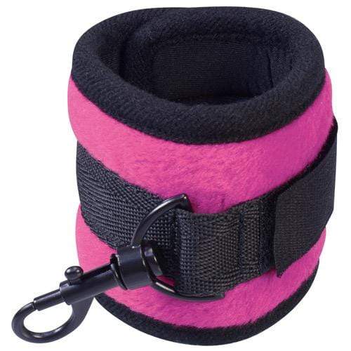 NPG - Captive Velvet BDSM Handcuffs (Pink) - Hand/Leg Cuffs Durio.sg