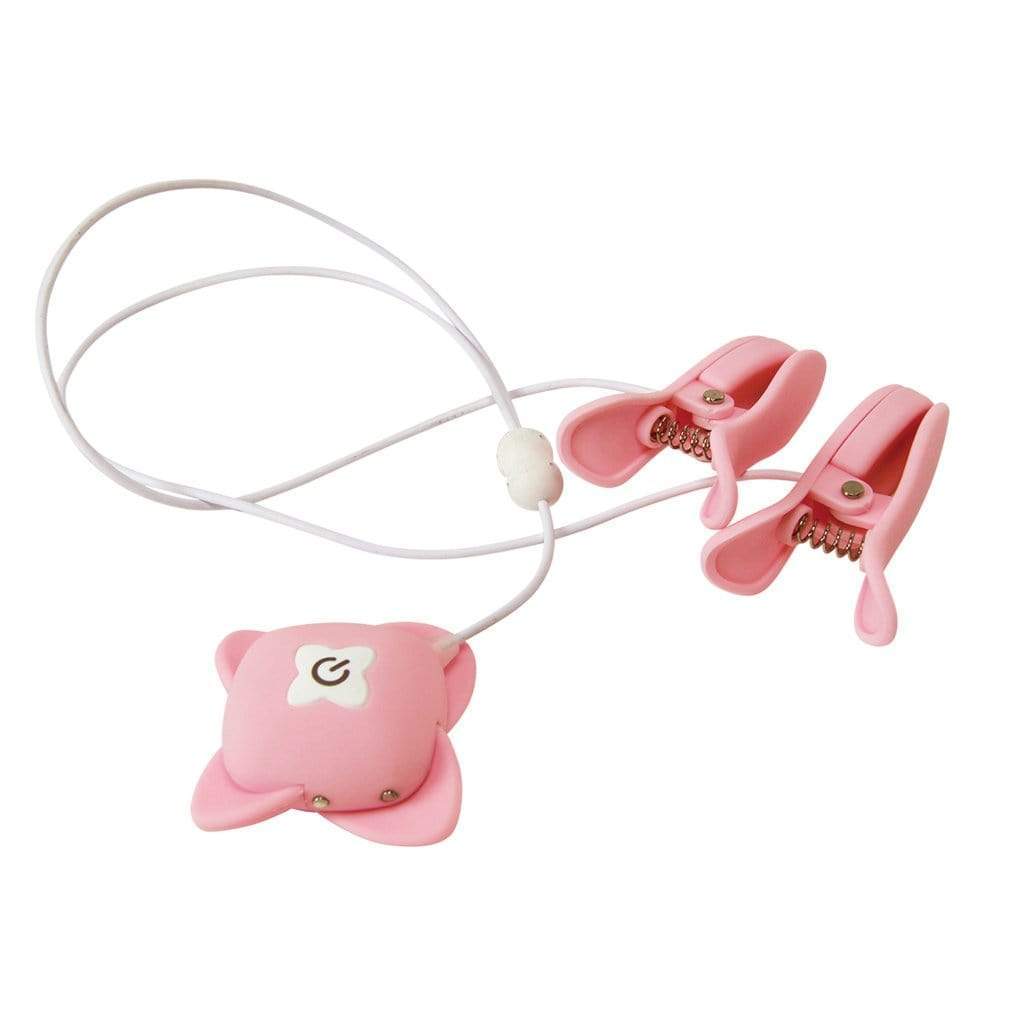 NPG - Emi Fukada Nipple Love Vibrating Nipple Clamps (Pink) - Nipple Clamps (Vibration) Non Rechargeable Durio.sg