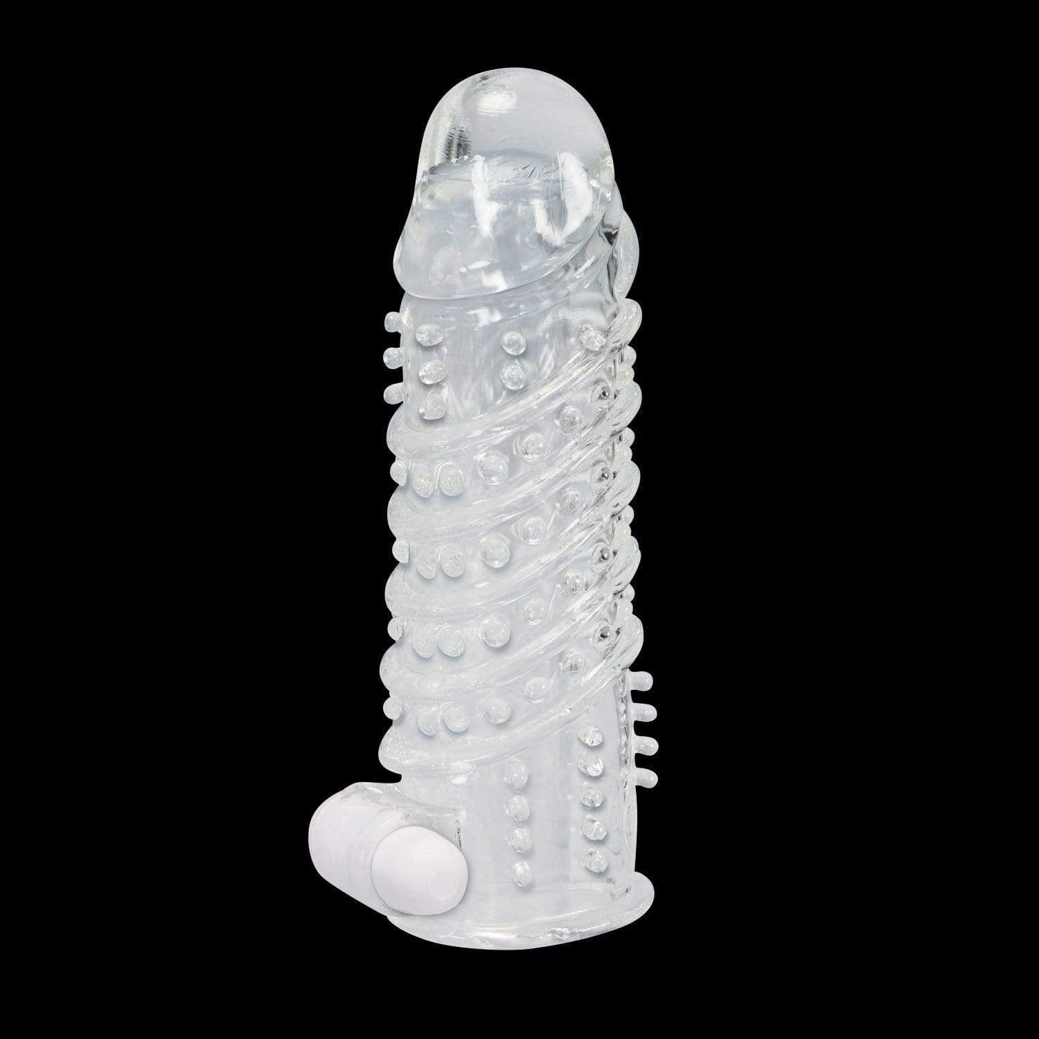 NPG - Sex Retsuden 6 Benkei Vibrating Cock Sleeve (Clear) - Cock Sleeves (Vibration) Non Rechargeable Durio.sg