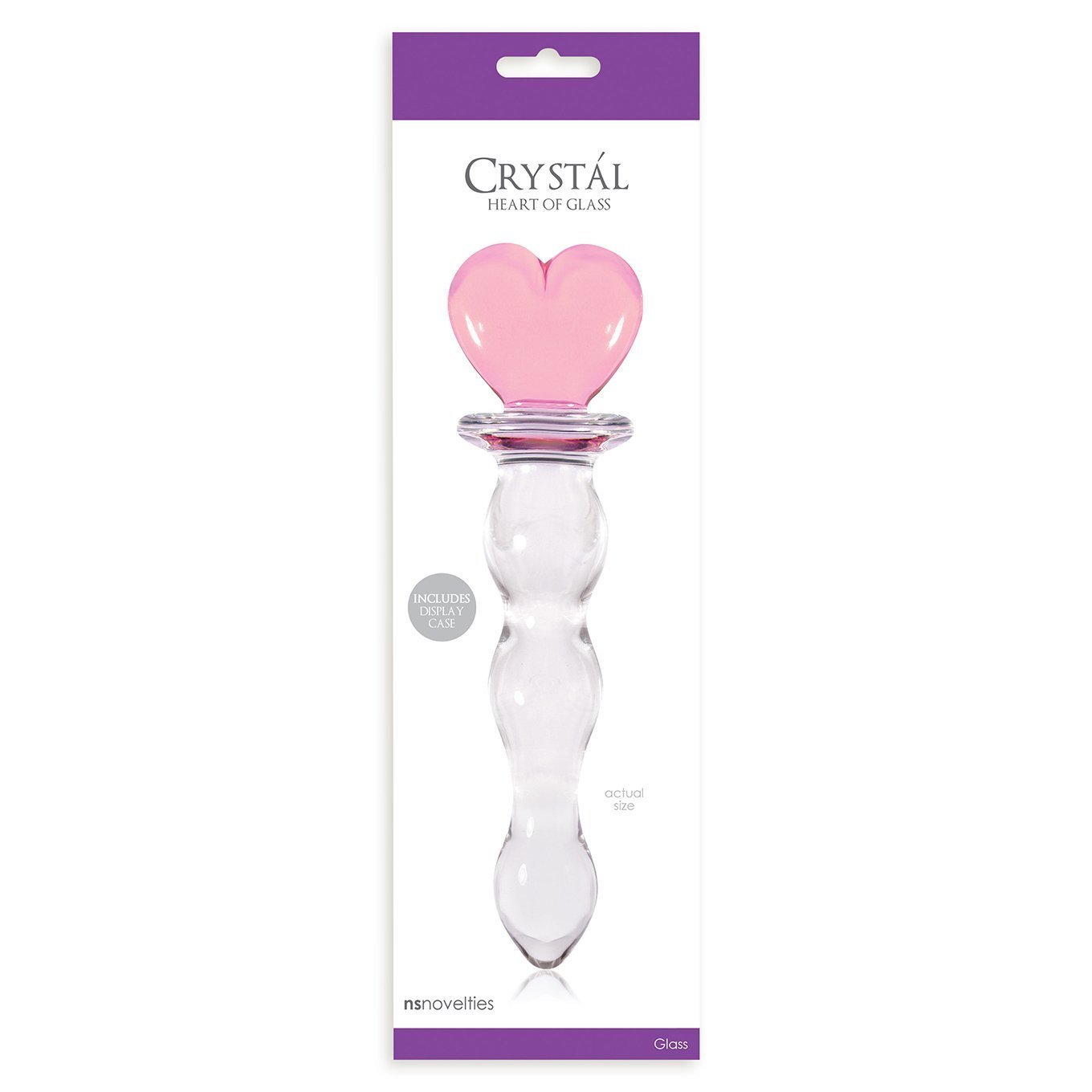 NS Novelties - Crystal Heart Of Glass Dildo (Pink) - Glass Dildo (Non Vibration) Durio.sg