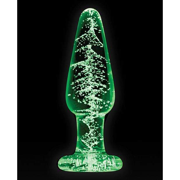 NS Novelties - Firefly Glow In The Dark Glass Tapered Anal Plug Medium (Clear) - Glass Anal Plug (Non Vibration) Durio.sg