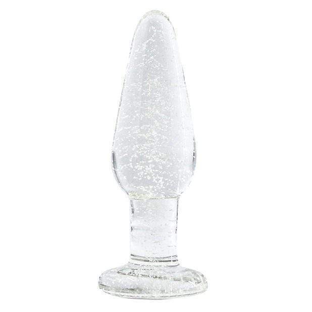 NS Novelties - Firefly Glow In The Dark Glass Tapered Anal Plug Medium (Clear) - Glass Anal Plug (Non Vibration) Durio.sg