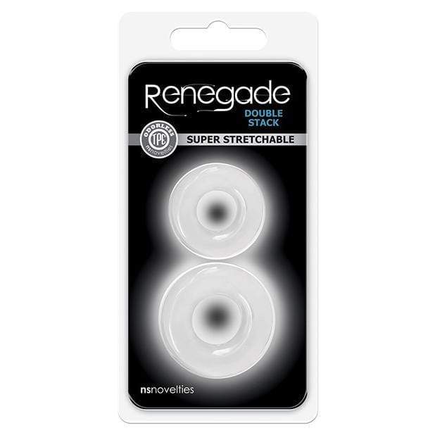 NS Novelties - Renegade Double Stack Super Stretchable Cock Rings (Clear) - Cock Ring (Non Vibration) Durio.sg