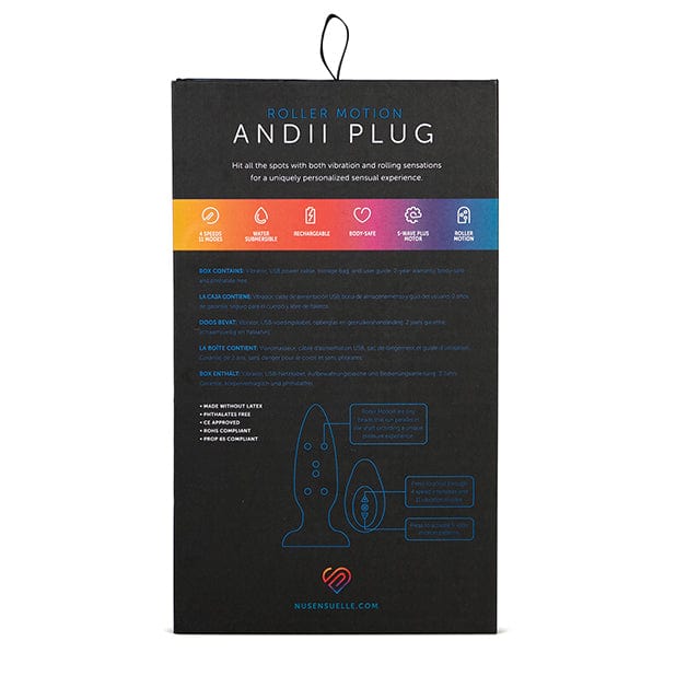 NU - Sensuelle Andii Vertical Roller Motion Vibrating Butt Plug (Navy) - Remote Control Anal Plug (Vibration) Rechargeable Durio.sg