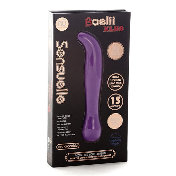 NU - Sensuelle Baelii Flexible G Spot XLR8 Turbo Boost Vibrator (Purple) - G Spot Dildo (Vibration) Rechargeable Durio.sg