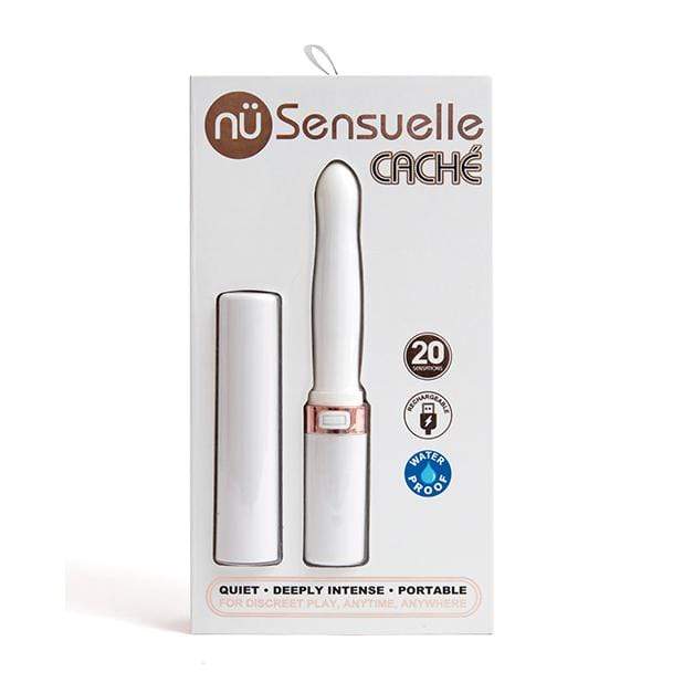 NU - Sensuelle Cache 20 Functions Covered Lip Stick Vibrator (White) - Discreet Toys Durio.sg