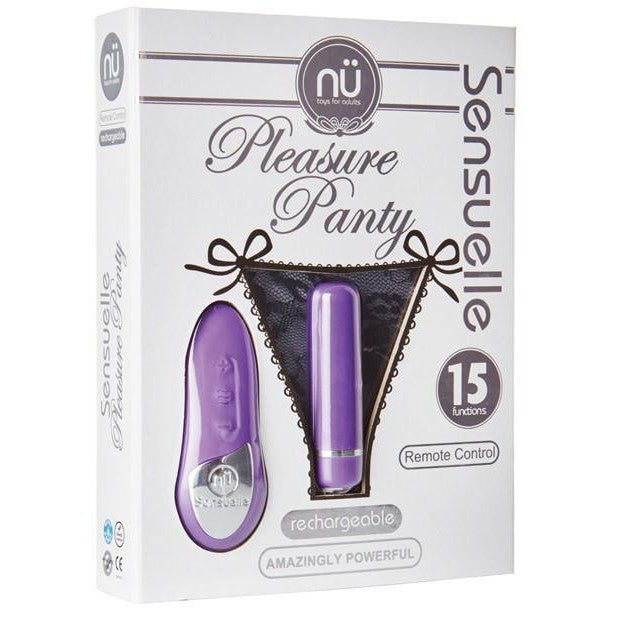 NU - Sensuelle Pleasure Panty 15 Functions Bullet with Remote Control (Purple) - Panties Massager Remote Control (Vibration) Rechargeable Durio.sg