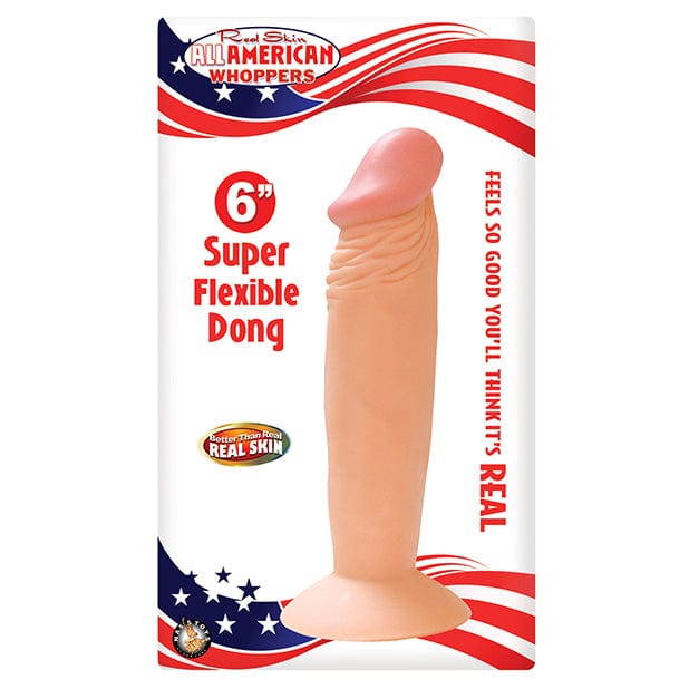 Nasstoys - Real Skin All American Whoppers Flexible Dong Realistic Dildo with Balls 6" (Beige) - Realistic Dildo with suction cup (Non Vibration) Durio.sg