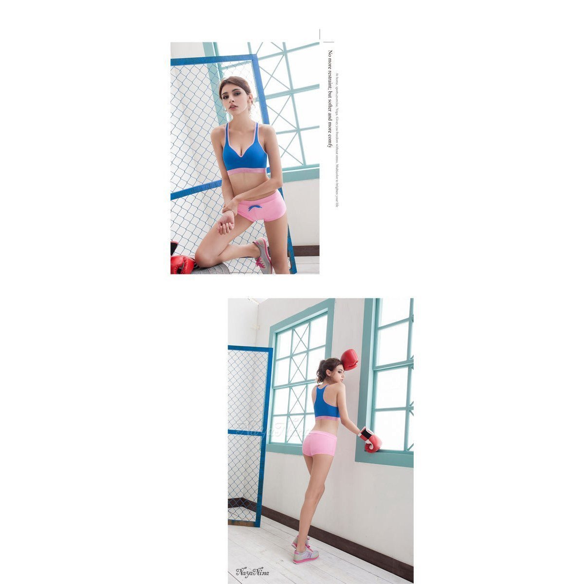 Naya Nina - Sexy Colorful No Rims Sports Underwear NA15180001-5 (Blue) - Panties Durio.sg