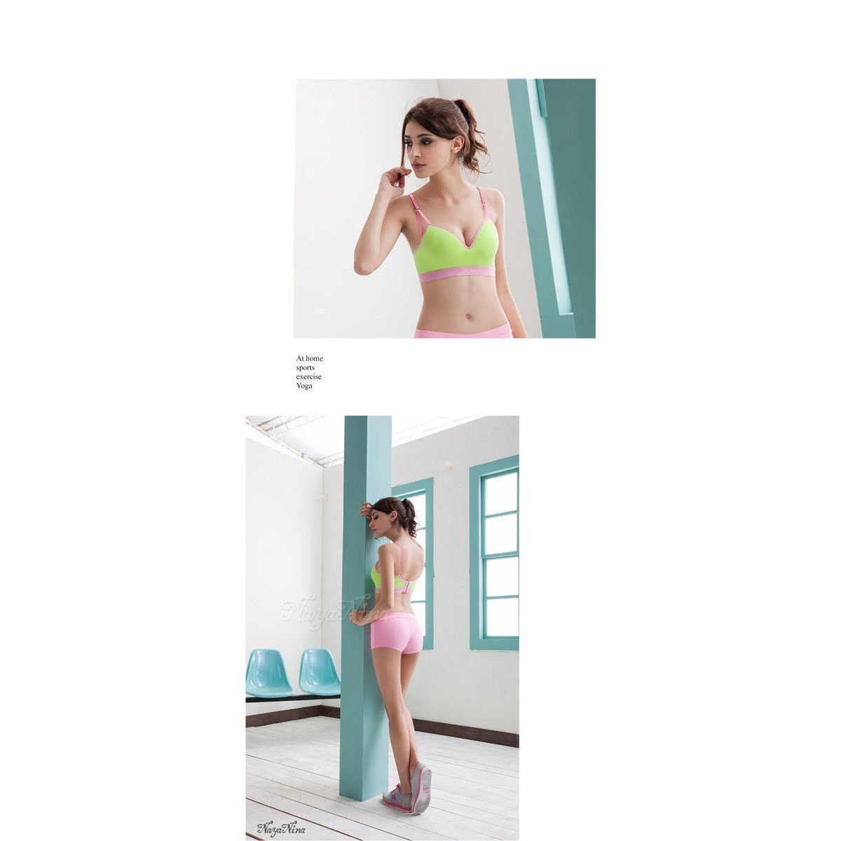 Naya Nina - The Colorful Triangle Increase No Rims Sports Underwear NA15180003-6 (Green) - Panties Durio.sg