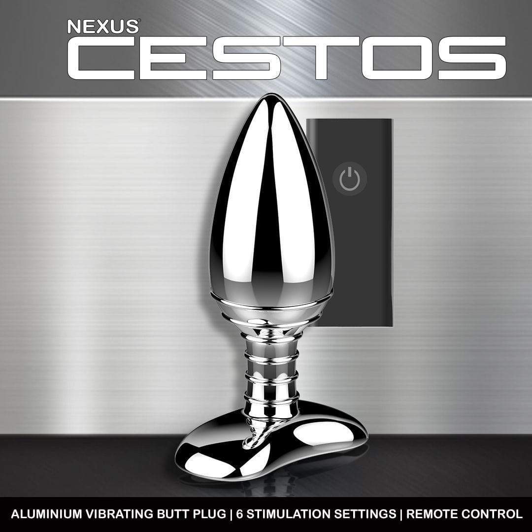 Nexus - Cestos Aluminium Remote Control Vibrating Butt Plug (Silver) - Remote Control Anal Plug (Vibration) Rechargeable Durio.sg