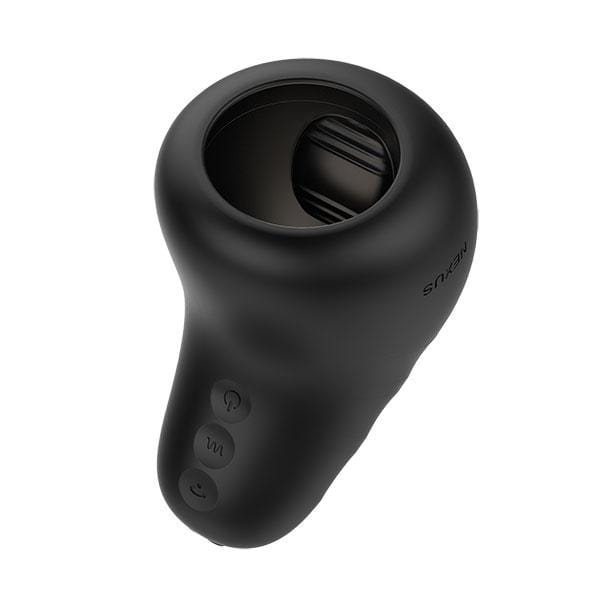 Nexus - Eclipse Vibrating Stroking Male Masturbator (Black) - Masturbator Soft Stroker (Vibration) Rechargeable Durio.sg