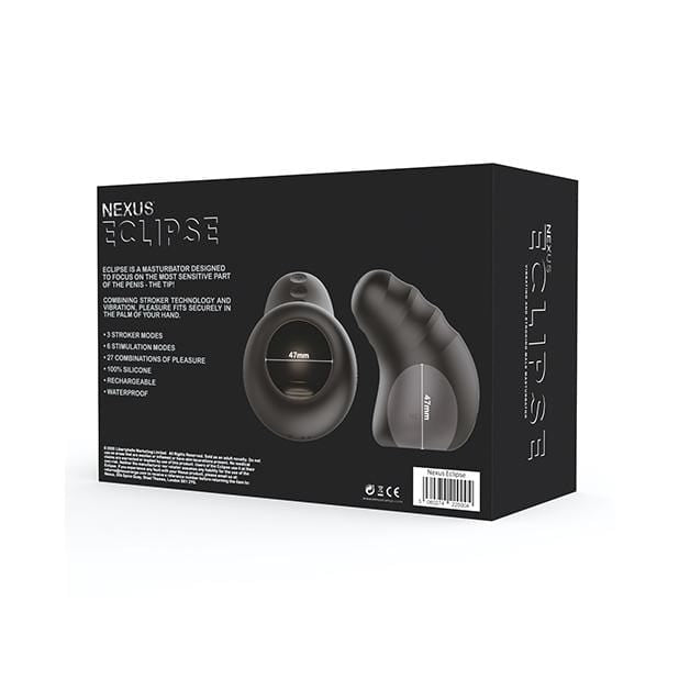 Nexus - Eclipse Vibrating and Stroking Male Masturbator (Black) - Masturbator Soft Stroker (Vibration) Rechargeable Durio.sg