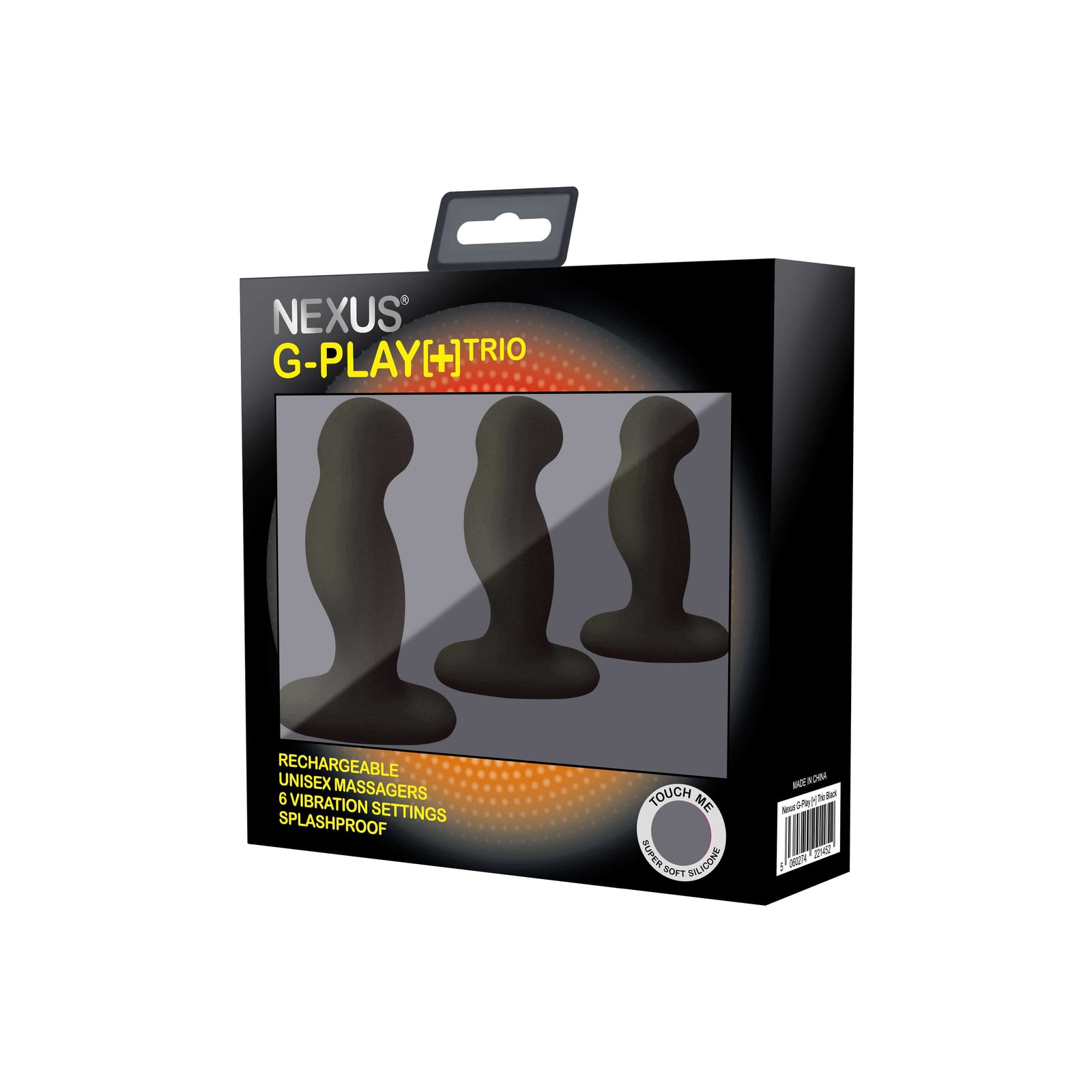 Nexus - GplayTrio+ Unisex Rechargeable Vibrator Set (Black) - Anal Plug (Vibration) Rechargeable Durio.sg