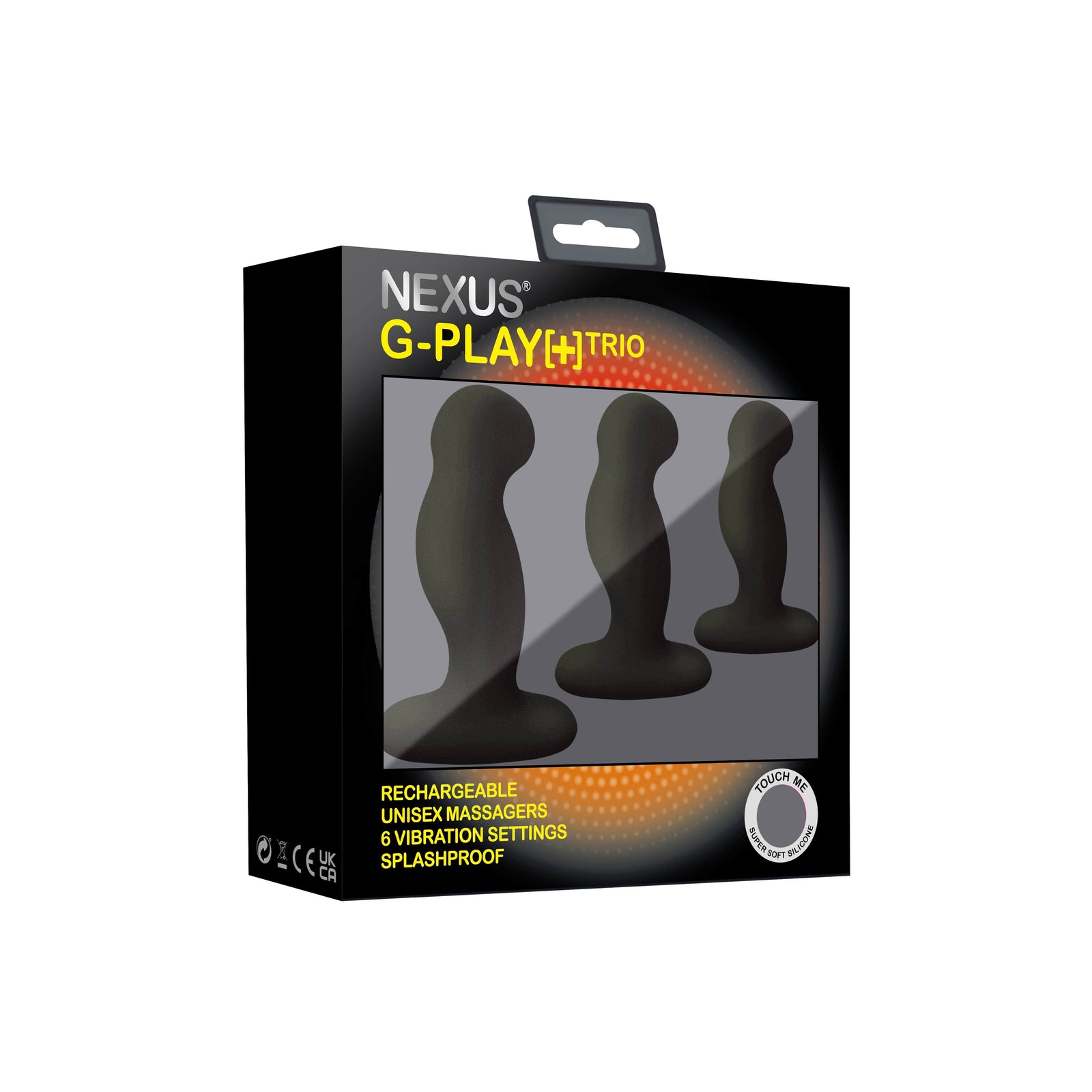 Nexus - GplayTrio+ Unisex Rechargeable Vibrator Set (Black) - Anal Plug (Vibration) Rechargeable Durio.sg
