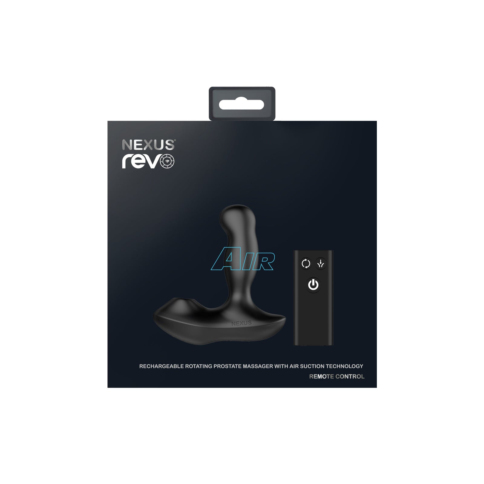 Nexus - Reno Air Rechargeable Rotating Remote Control Prostate Massager with Air Suction (Black) - Prostate Massager (Vibration) Rechargeable Durio.sg