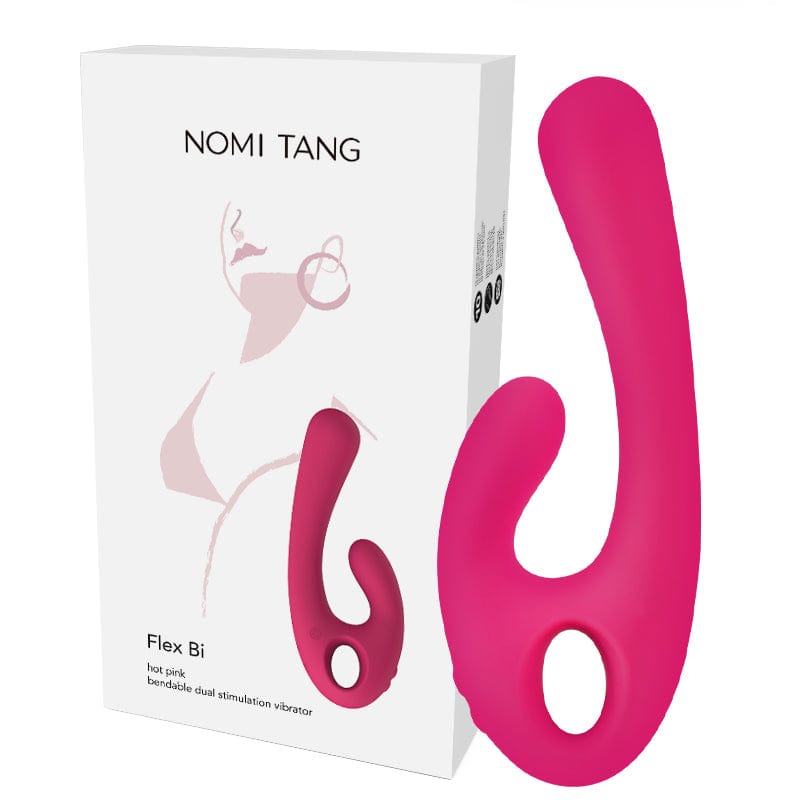Nomi Tang - Flex Bi Bendable Dual Stimulator Rabbit Vibrator (Hot Pink) - Rabbit Dildo (Vibration) Rechargeable Durio.sg