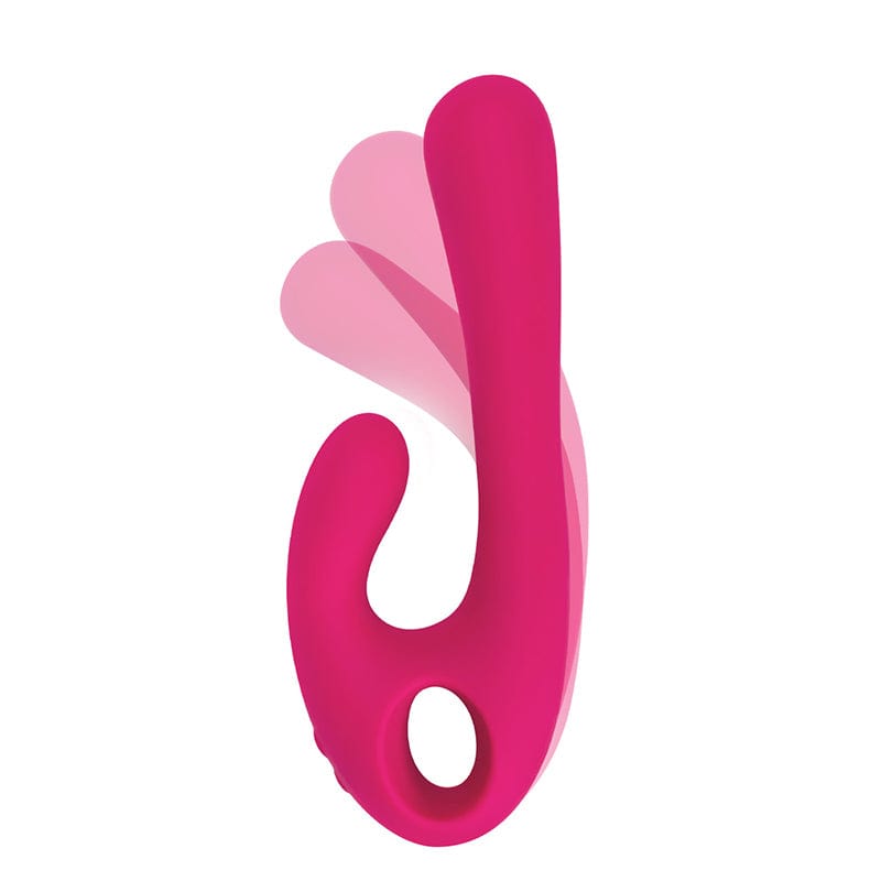 Nomi Tang - Flex Bi Bendable Dual Stimulator Rabbit Vibrator (Hot Pink) - Rabbit Dildo (Vibration) Rechargeable Durio.sg