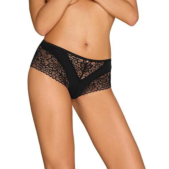 Obsessive - Cecilla Shorties Panty S/M (Black) - Panties Durio.sg