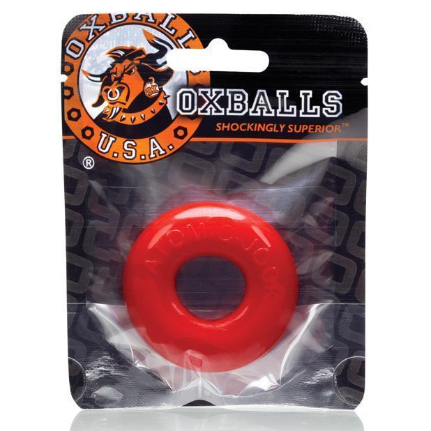 Oxballs - Atomic Jock Do-Nut-2 Cock Ring (Red) - Rubber Cock Ring (Non Vibration) Durio.sg