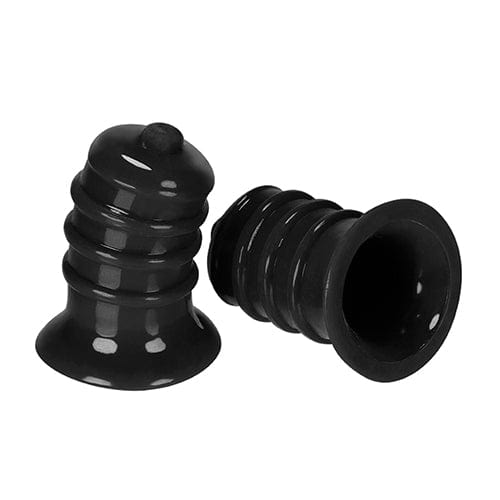 Oxballs - Huj Hunky Junk Elong Nipple Suckers (Black) - Nipple Pumps (Non Vibration) Durio.sg