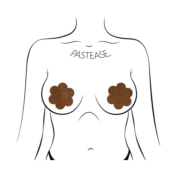Pastease - Basic Daisy Pasties Nipple Covers O/S (Brown) - Nipple Covers Durio.sg