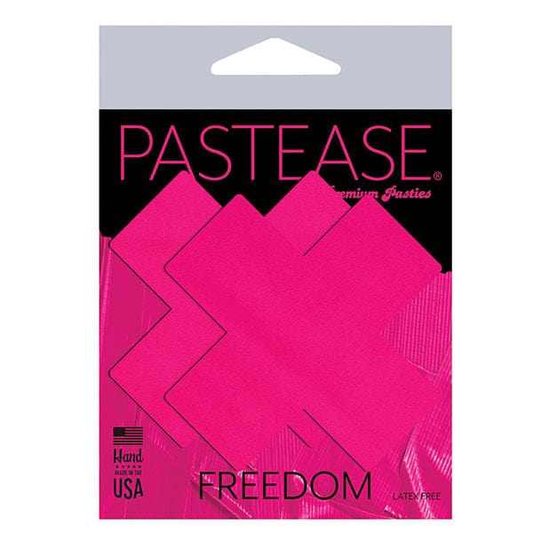 Pastease - Basic Plus X Black Light Reactive Pasties Nipple Covers O/S (Neon Pink) - Nipple Covers Durio.sg