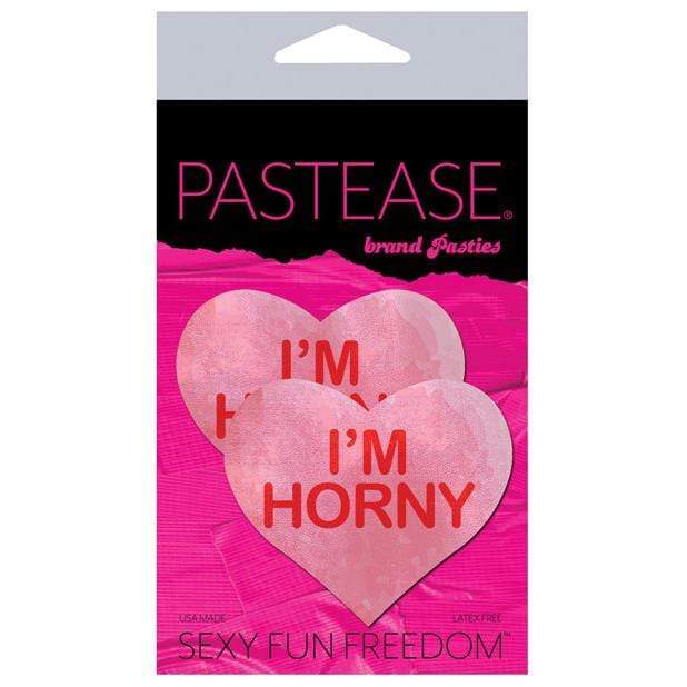 Pastease - I'm Horny Heart Pasties (Pink) - Nipple Covers Durio.sg