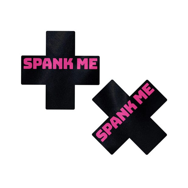 Pastease - Premium Spank Me Plus Pasties Nipple Covers O/S (Black/Pink) - Nipple Covers Durio.sg