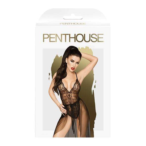 Penthouse - Best Foreplay Body with Skirt Costume L/XL (Black) - Dresses Durio.sg