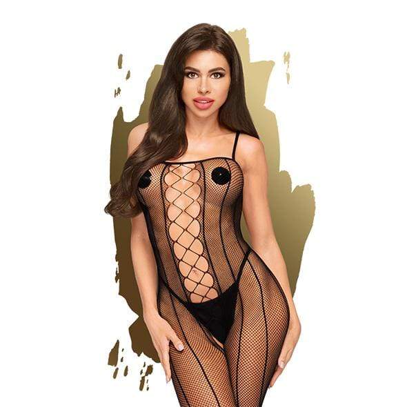 Penthouse - Drop Dead Tasty Criss Cross Crotchless Bodystocking Costume XL (Black) - Bodystockings Durio.sg