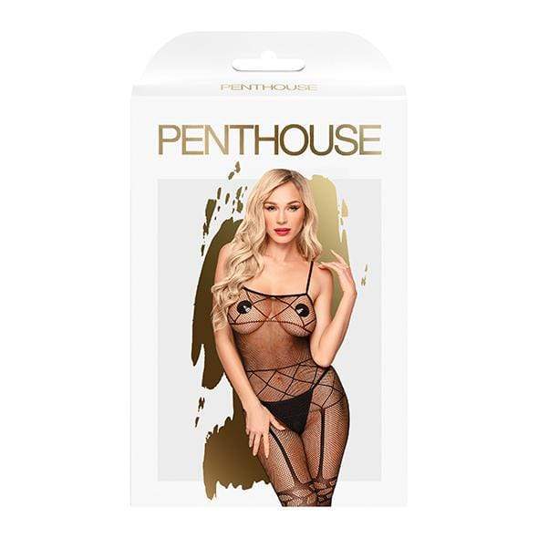Penthouse - Firecracker Crotchless Bodystocking Costume S-L (Black) - Bodystockings Durio.sg