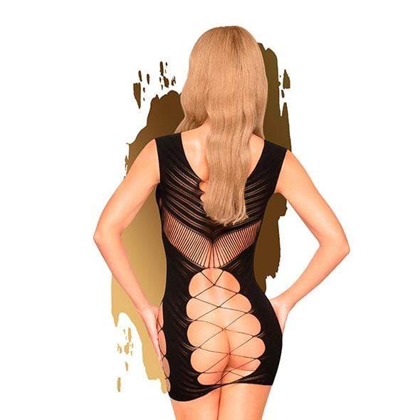 Penthouse - Flame On The Rock Seamless Mini Dress XL (Black) - Dresses Durio.sg