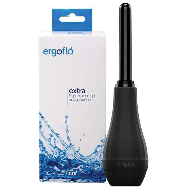 Perfect Fit - Ergoflo Extra Anal Douche (Black) - Anal Douche (Non Vibration) Durio.sg