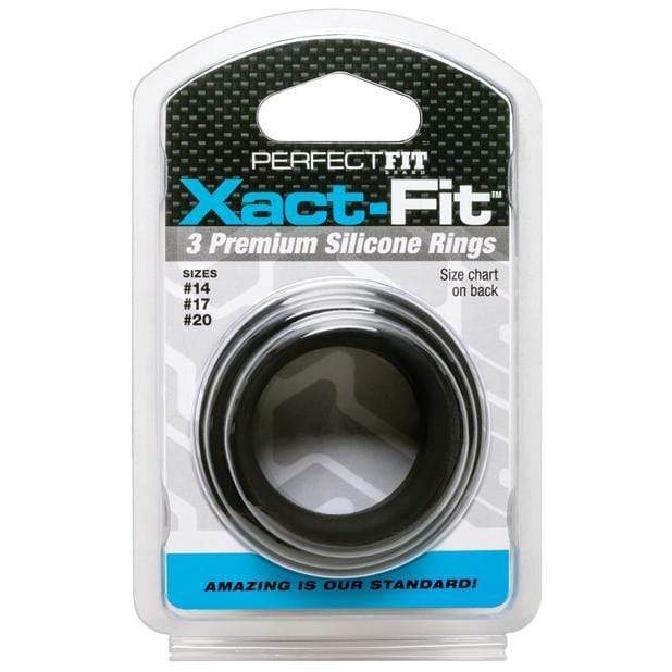 Perfect Fit - Xact Fit 3 Cock Ring Kit S/M/L (Black) - Cock Ring (Non Vibration) Durio.sg