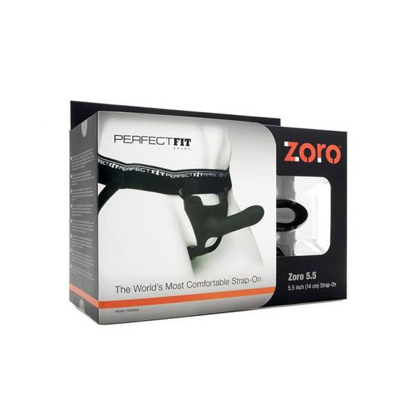 Perfect Fit - Zoro Strap On With Elastice Waistband Black 5.5 Inch (Black) - Strap On with Non hollow Dildo for Female (Non Vibration) Durio.sg