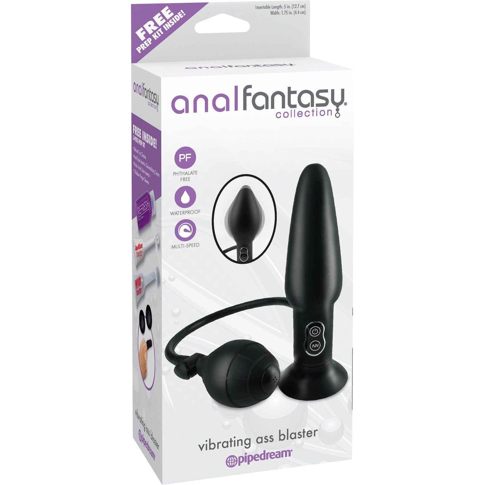 Pipedream - Anal Fantasy Collection Vibrating Ass Blaster - Expandable Anal Plug (Vibration) Non Rechargeable Durio.sg