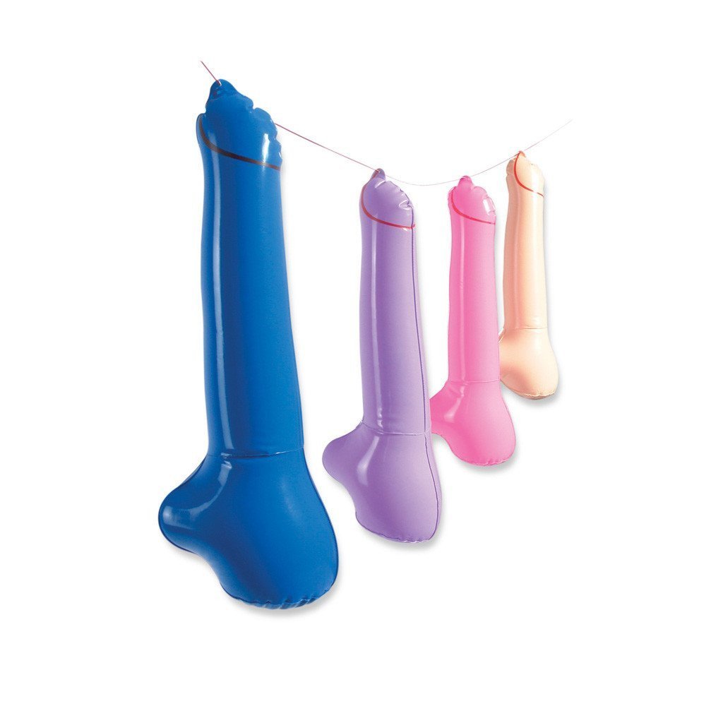 Pipedream - Bachelorette Party Favors Inflatable Pecker Decorations (Multi Colour) - Bachelorette Party Novelties Durio.sg