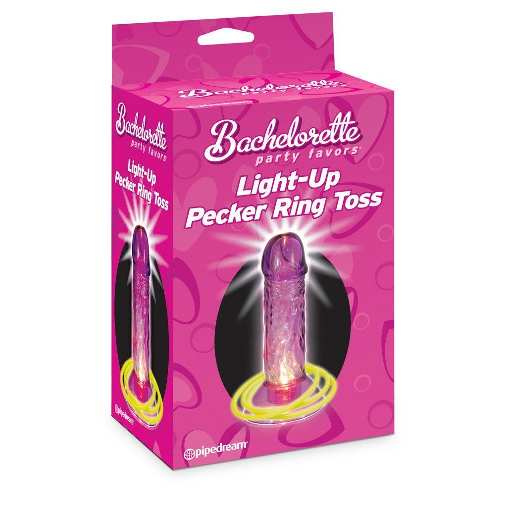 Pipedream - Bachelorette Party Favors Light Up Pecker Ring Toss (Purple) - Bachelorette Party Novelties Durio.sg