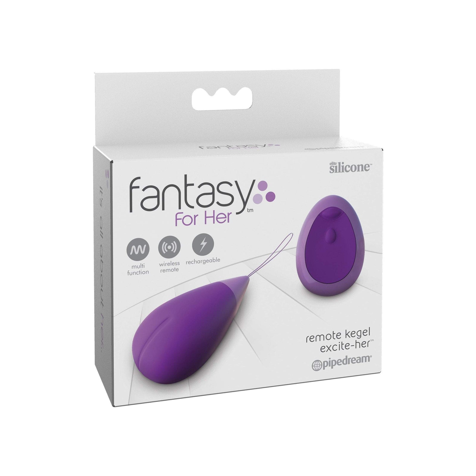 Pipedream - Fantasy For Her Remote Excite-Her Kegel Ball (Purple) - Kegel Balls (Vibration) Rechargeable Durio.sg