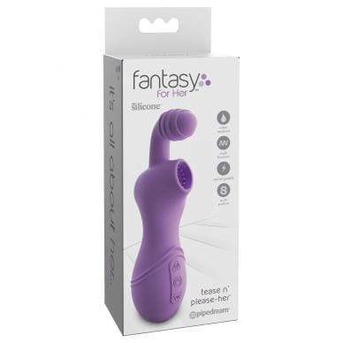 Pipedream - Fantasy For Her Tease n Please Her Clit Massager (Purple) - Clit Massager (Vibration) Rechargeable Durio.sg