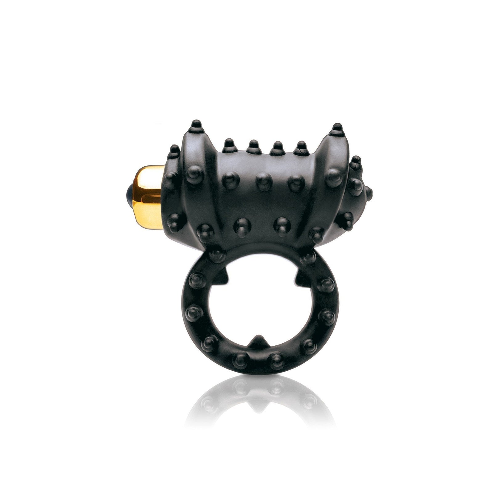 Pipedream - Fetish Fantasy Gold Vibrating Cock Ring (Black) - Rubber Cock Ring (Vibration) Non Rechargeable Durio.sg